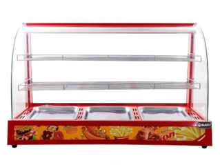 Equipro S.A. - Exhibidor Caliente color Rojo marca Bakerman 95cms - Venta de equipo industrial para restaurante - Equipro S.A.
