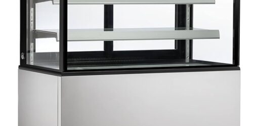 Vitrina fria cuadrada marca Bakerman 1.20 mts